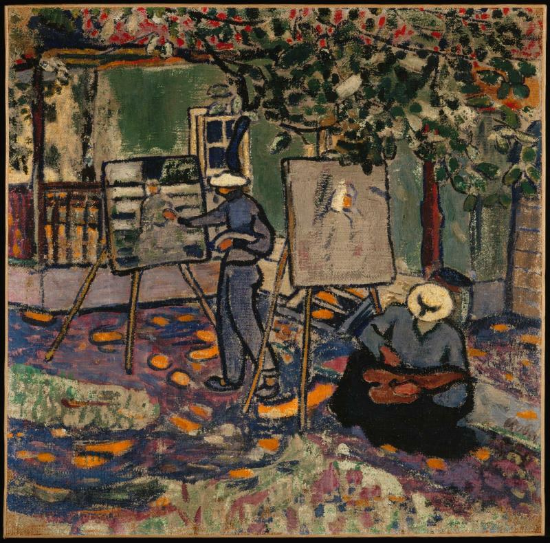 Бела Цобель. Peintres à la campagne. 1906