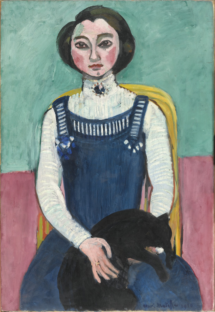 Анри Матисс. Marguerite au chat noir. 1910