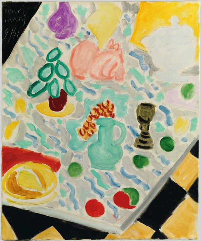 Анри Матисс. Nature morte à la table de marbre vert. 1941
