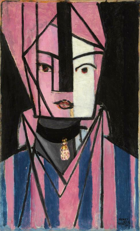 Анри Матисс. Tête blanche et rose. 1914—1915